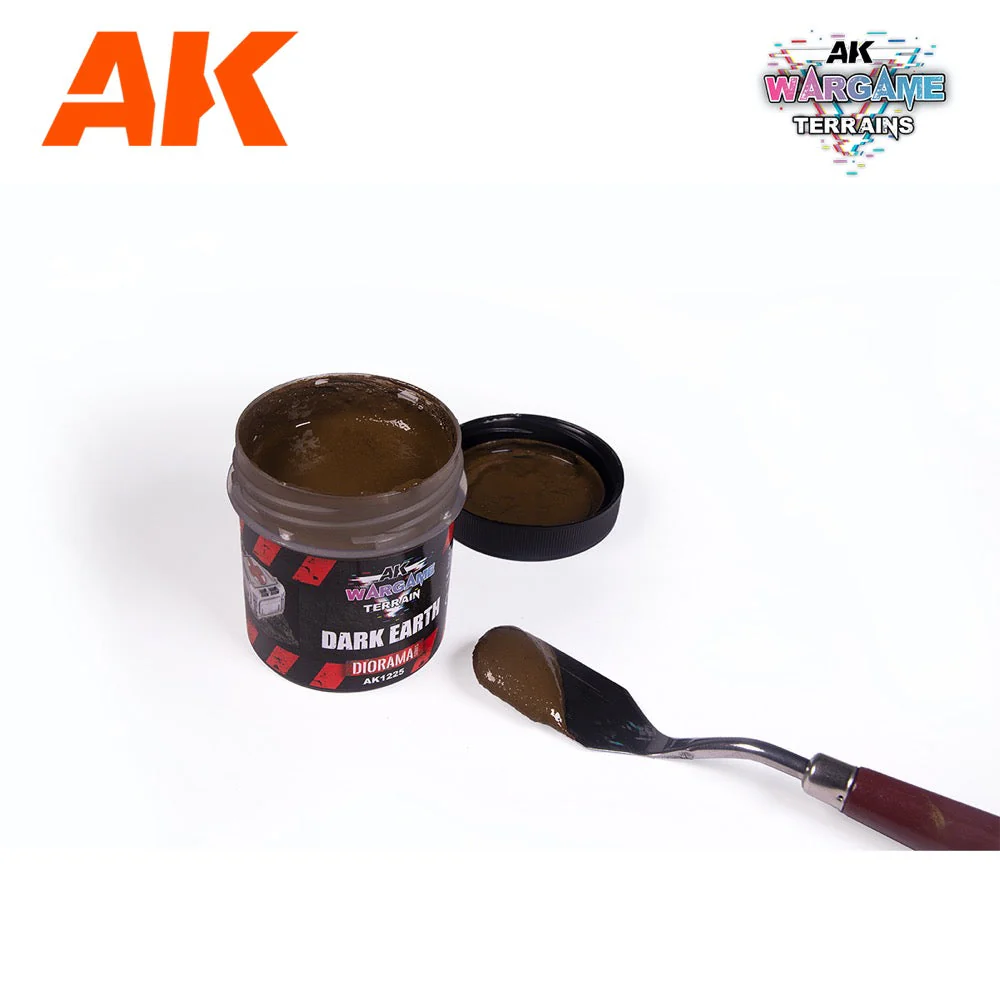 AK Interactive AK1225 Wargame Terrains Dark Earth 100ml (Acrylic) - Image 2