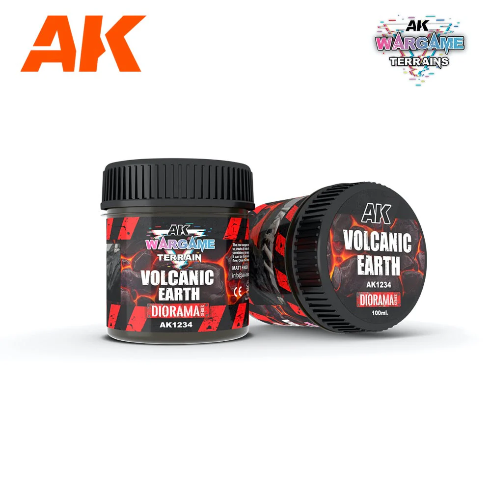 AK Interactive AK1234 Wargame Terrains Volcanic Earth 100ml (Acrylic)