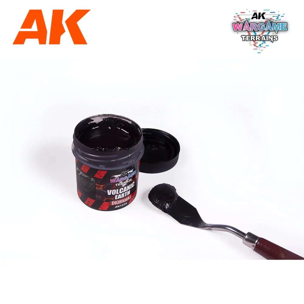 AK Interactive AK1234 Wargame Terrains Volcanic Earth 100ml (Acrylic) - Image 2