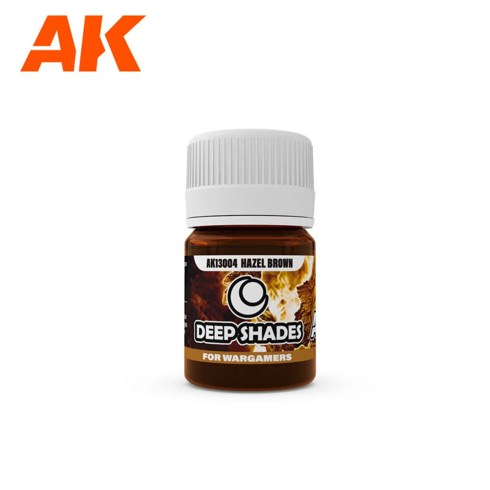 AK Interactive AK13004 Wargame Deep Shades Hazel Brown 30ml
