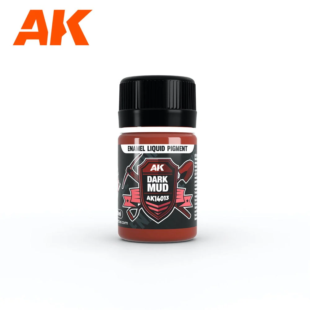 AK Interactive AK14013 Dark Mud Enamel Liquid Pigment 35ml