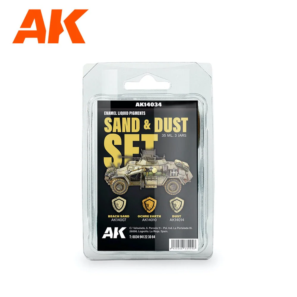 AK Interactive AK14034 Sand and Rust Set Enamel Liquid Pigment