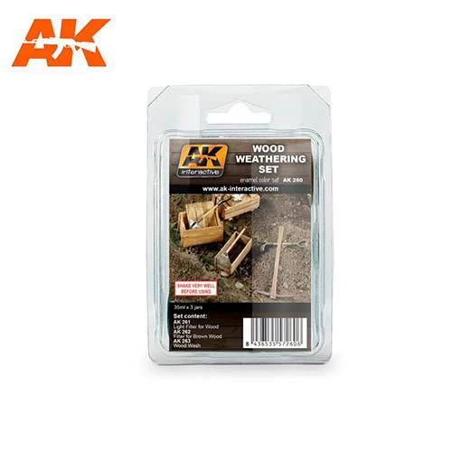 AK Interactive AK260 Weathering Wood Set Enamel