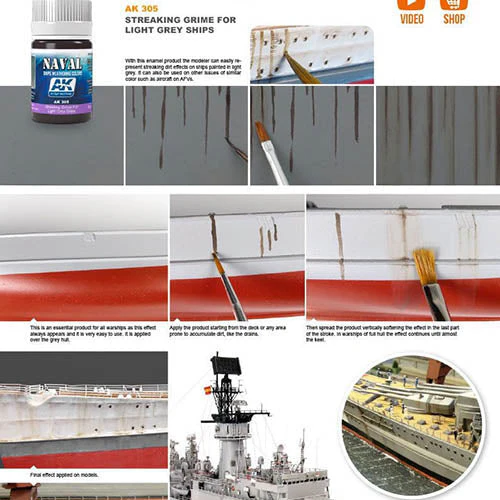 AK Interactive AK305 Ship Weathering Streaking Grime for Light Grey Enamel 35mL - Image 2