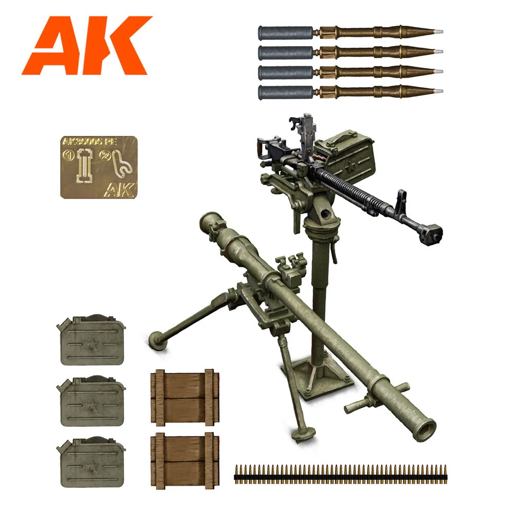 AK Interactive AK35005 1/35 Infantry Support Weapons DSHKM and SPG-9 - Image 2