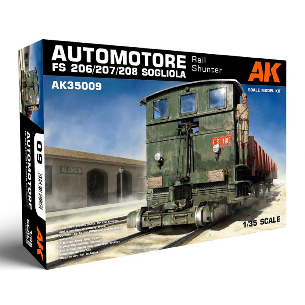 AK Interactive 35009 1/35 Automotore FS 206/207/208 Sogliola Rail Shunter