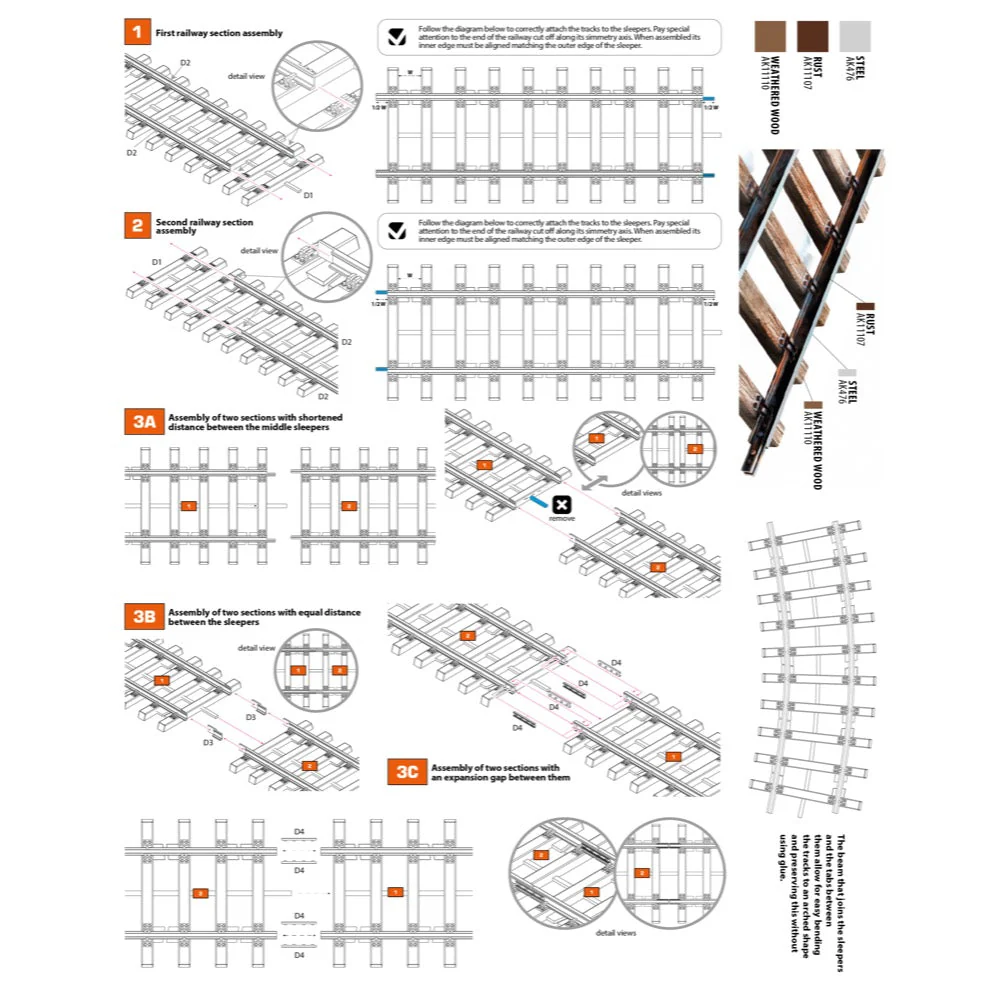 AK Interactive 35011 1/35 Double Railway Track Section - Image 2