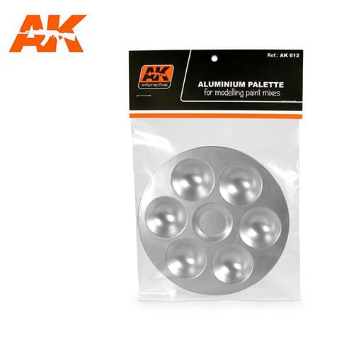 AK Interactive AK612 Aluminum Paint Palette 6 Wells