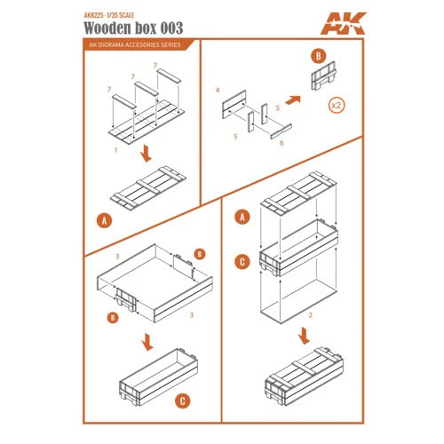 AK Interactive AK8225 Laser Cut Wooden Box 003 1:35. 5 Units - Image 4