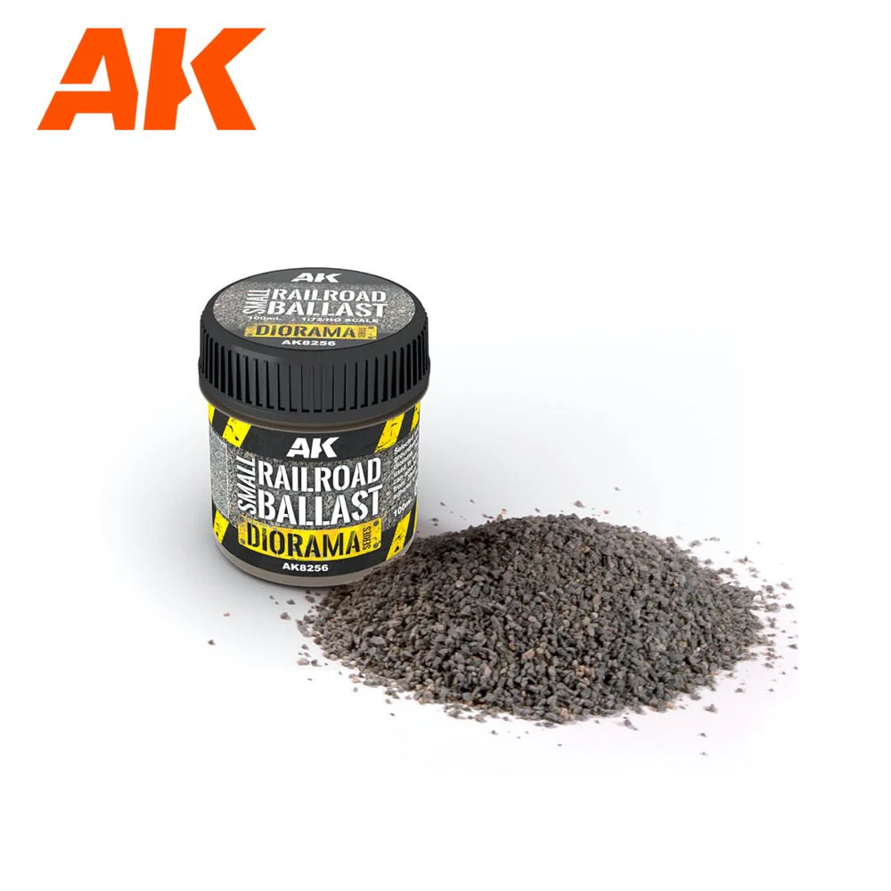 AK Interactive AK8256 Terrains 1/72 Small Railroad Ballast