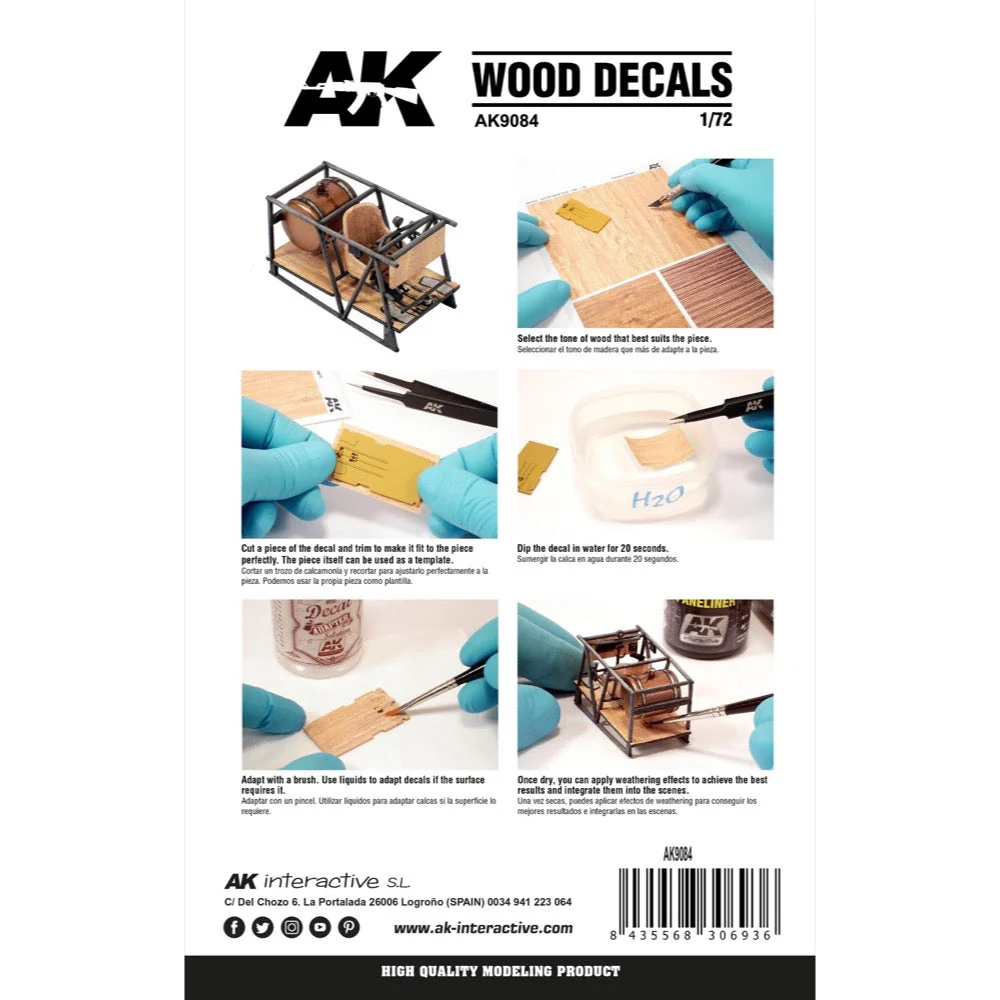 AK Interactive AK9084 Wood Decals - Image 2