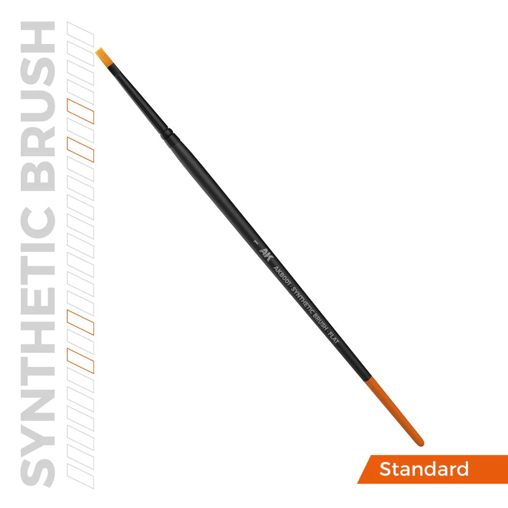 AK Interactive AKB001 Flat 1 Synthetic Paint Brush - Image 3