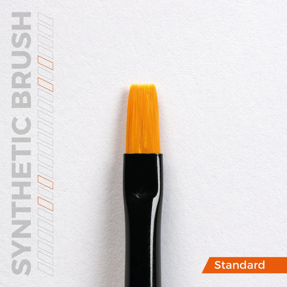 AK Interactive AKB002 Flat 2 Synthetic Paint Brush - Image 2