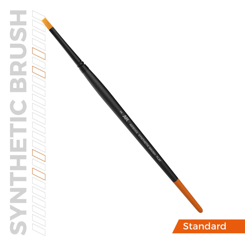 AK Interactive AKB002 Flat 2 Synthetic Paint Brush - Image 3
