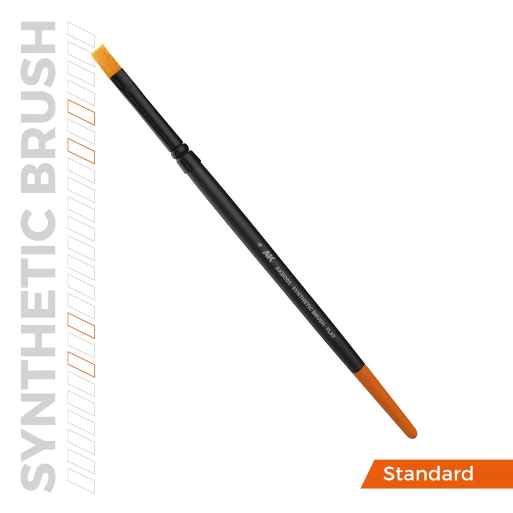 AK Interactive AKB003 Flat 4 Synthetic Paint Brush - Image 3