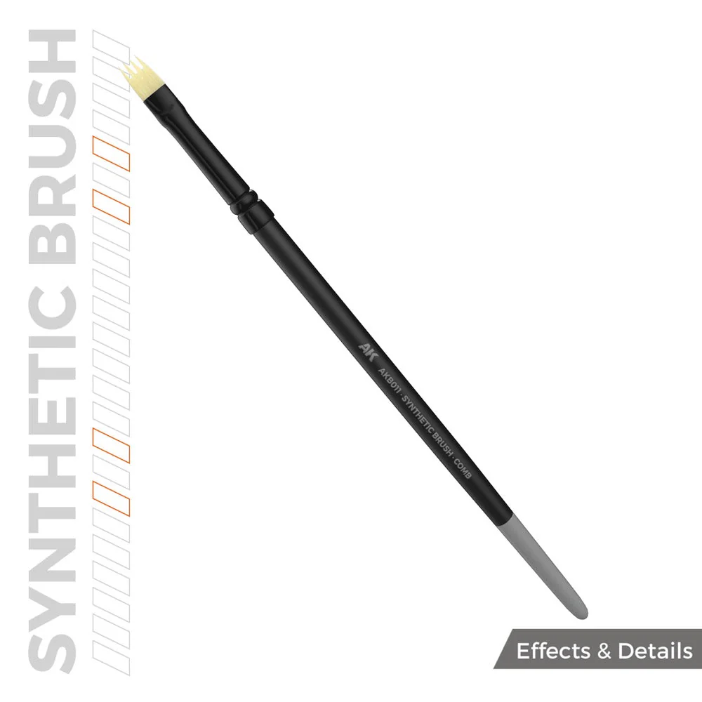 AK Interactive AKB011 Comb Synthetic Paint Brush - Image 3