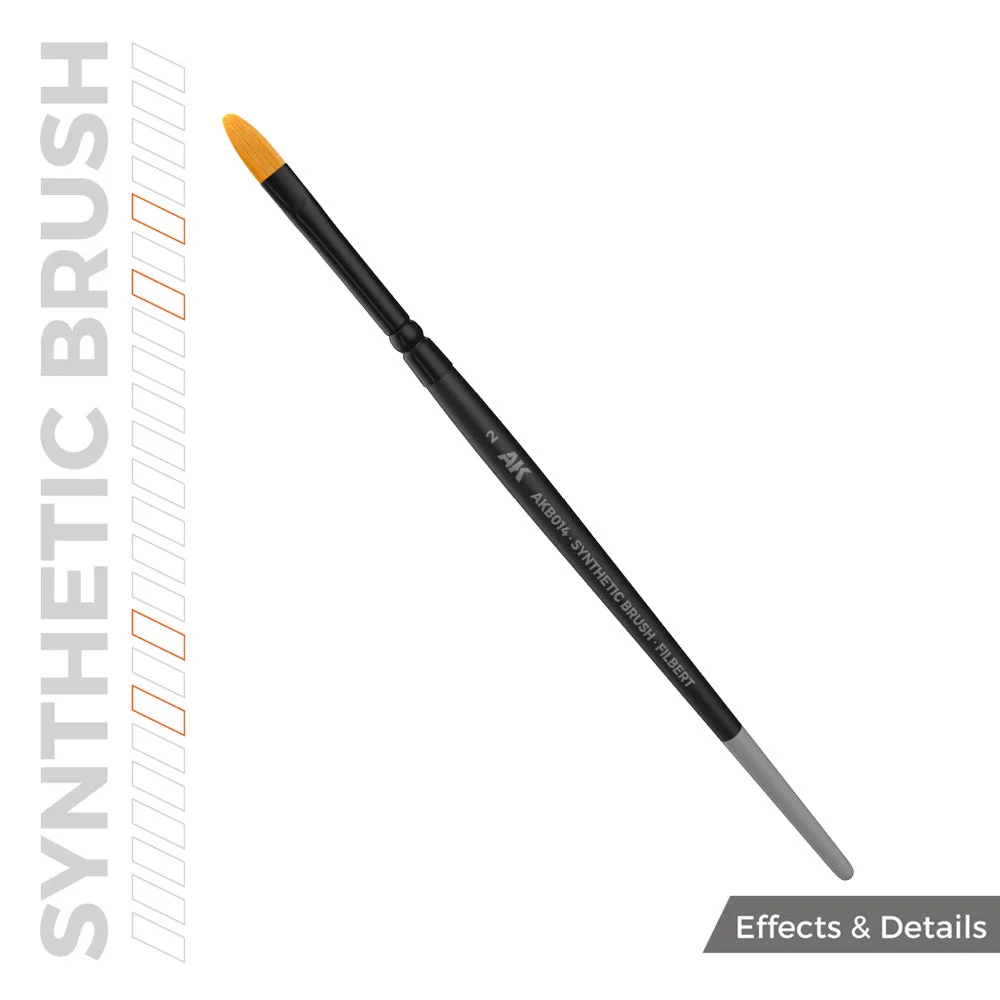 AK Interactive AKB014 Filbert 2 Synthetic Paint Brush - Image 3