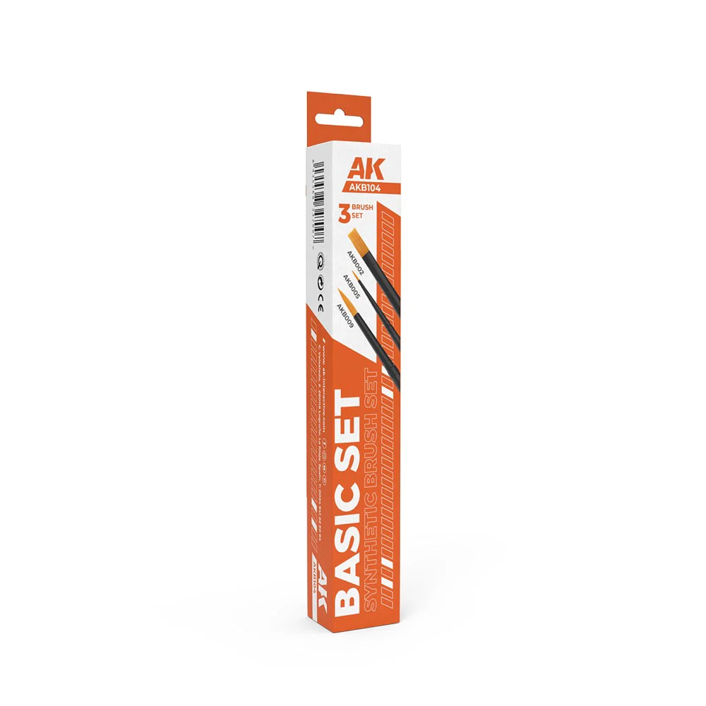 AK Interactive AKB104 Basic Brush Set (3pce)
