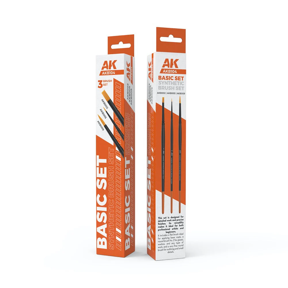 AK Interactive AKB104 Basic Brush Set (3pce) - Image 2