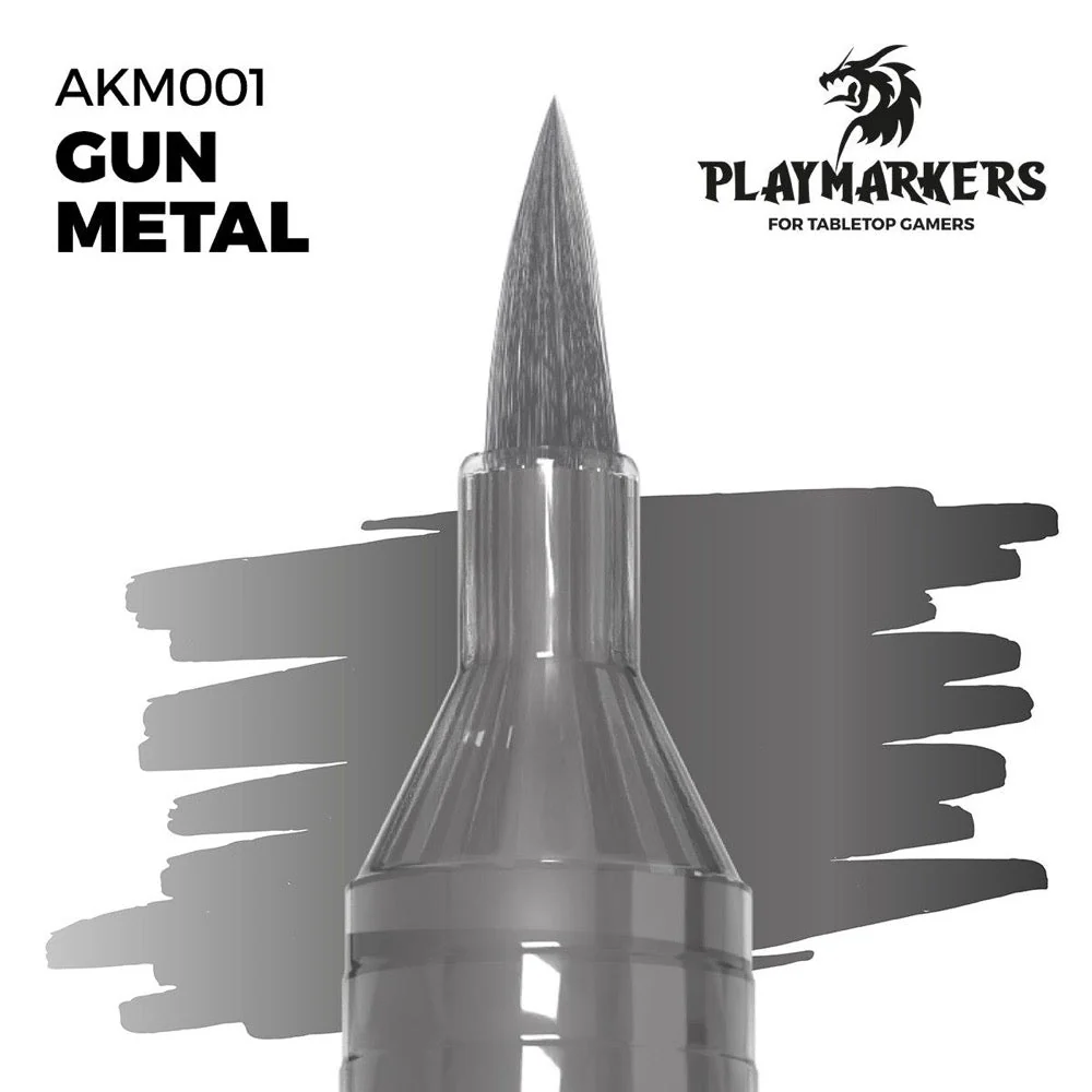 AK Interactive Playmarkers Gun Metal Acrylic Paint Marker - Image 3