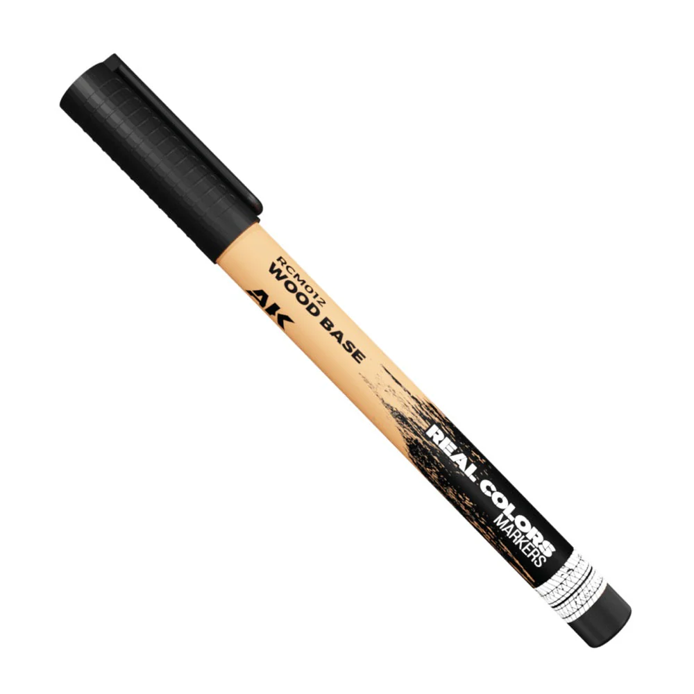 AK interactive RC012 Real Colors Markers Wood Base