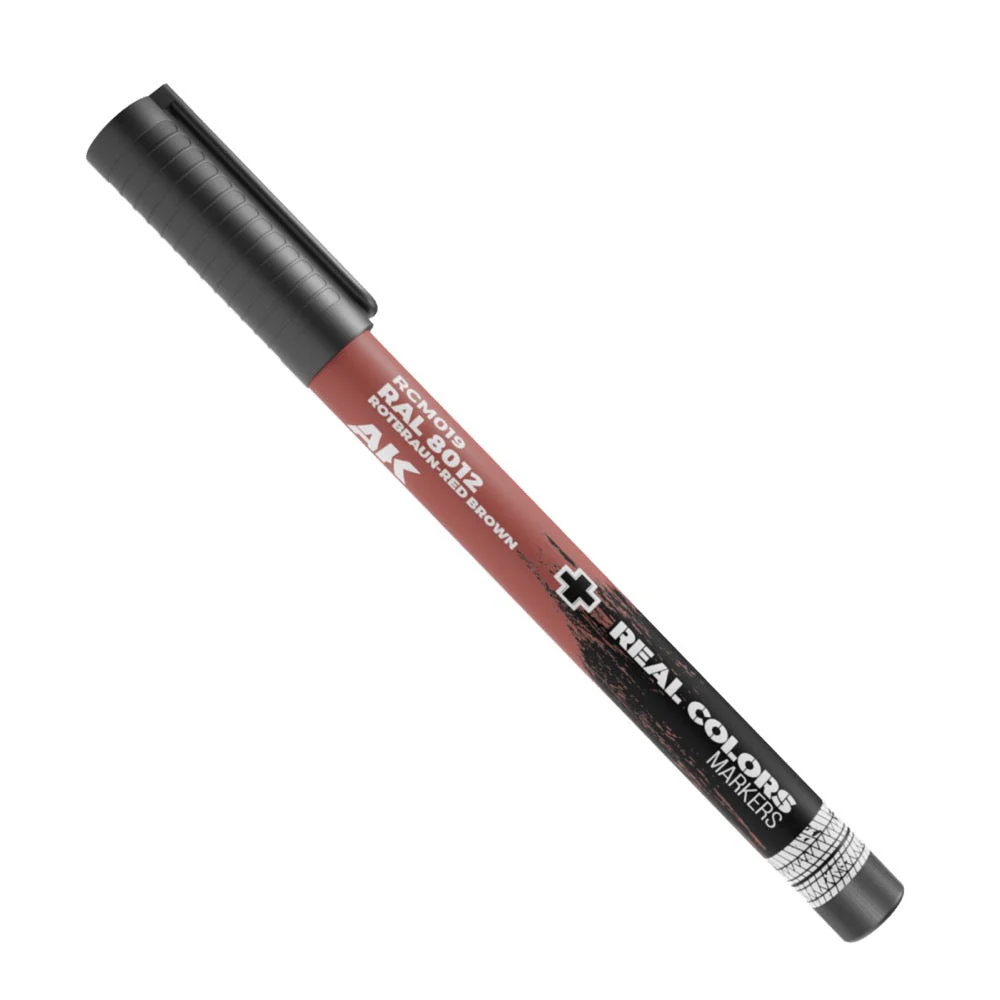 AK interactive RC019 Real Colors Markers RAL 8012 Rotbraun-Red Brown