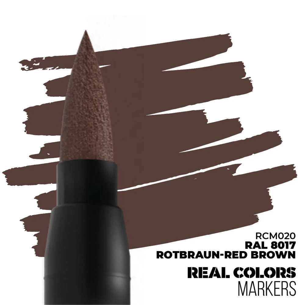 AK interactive RC020 Real Colors Markers RAL 8017 Rotbraun-Red Brown - Image 2