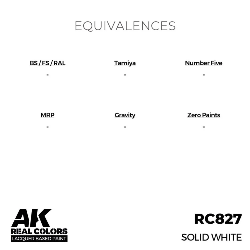 AK Interactive RC827 Real Colors Solid White 17ml Lacquer Paint - Image 3
