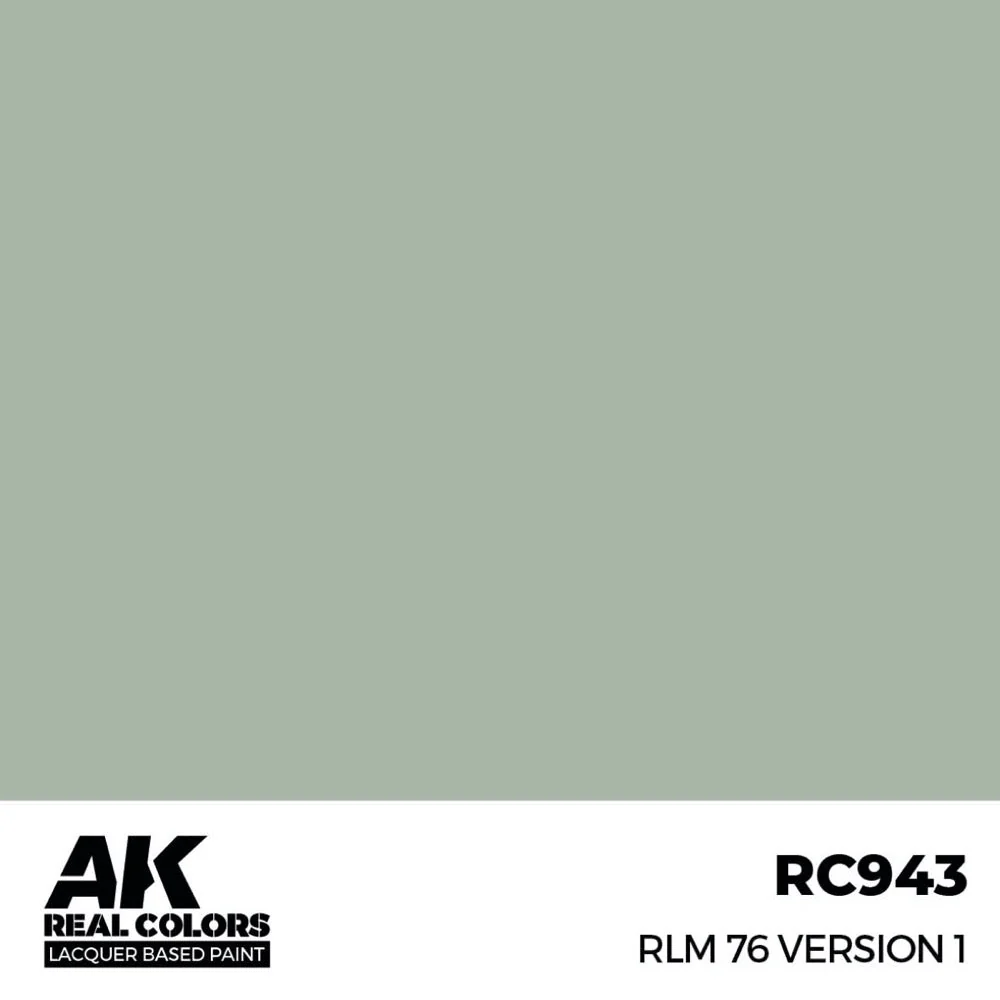 AK Interactive RC943 Real Colors RLM 76 Version 1 17ml Lacquer Paint - Image 2