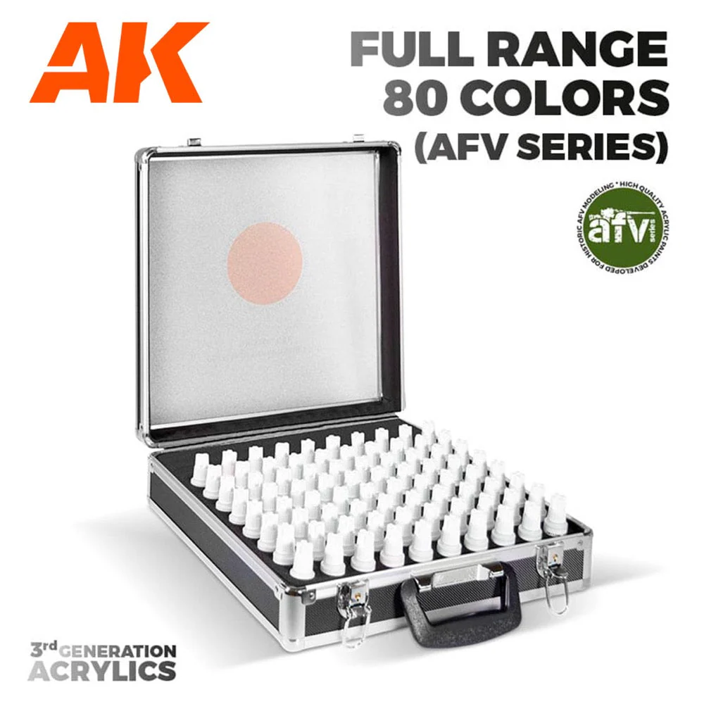 AK Interactive AK11703 Briefcase 80 Colours Acrylics 3 Gen AFV Series - Image 2