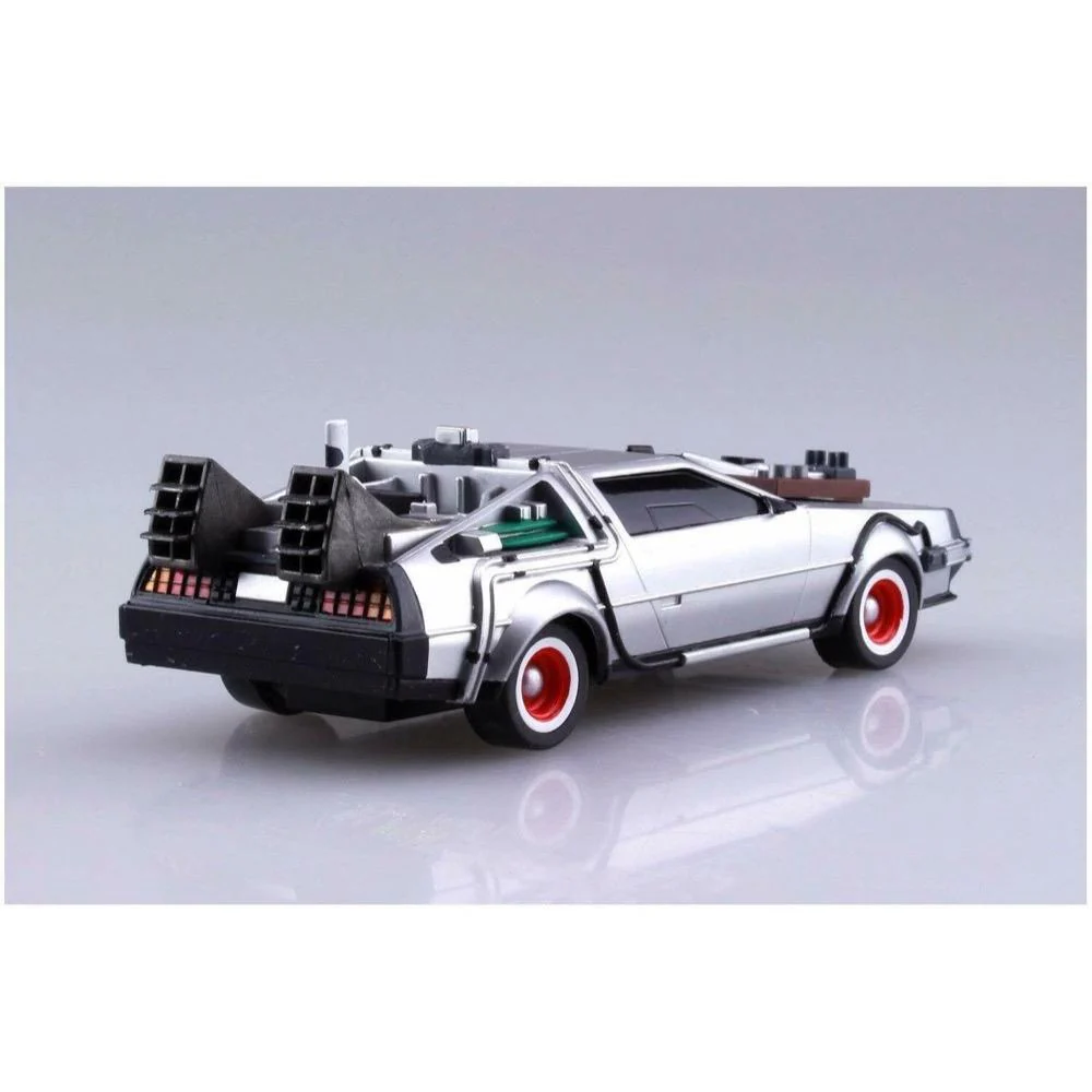 Aoshima A005477 1/43 Back To The Future Pullback Delorean From Part 3 and Rail Road - Image 3