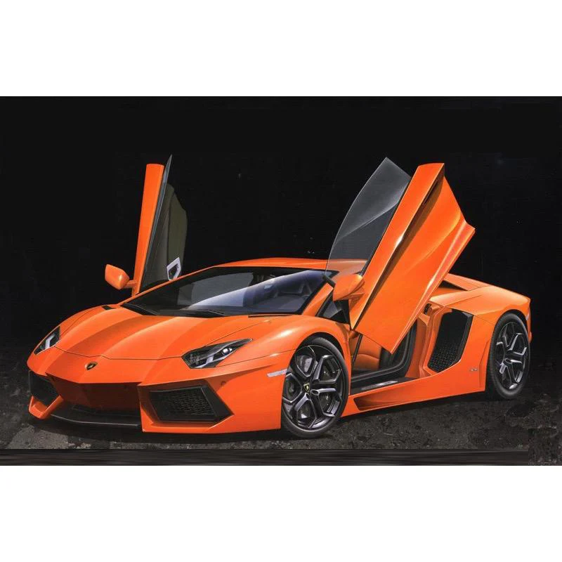Aoshima A006201 1/24 2011 Lamborghini Aventador Orange Pearl Prepainted - Image 4