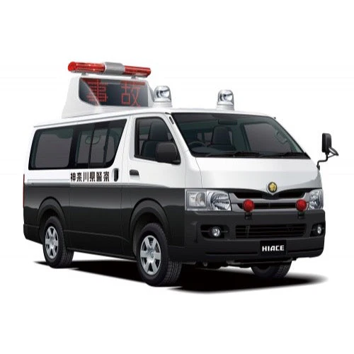 Aoshima A006331 1/24 Toyota TRH200V Hiace Patrol Car 2007 - Image 6