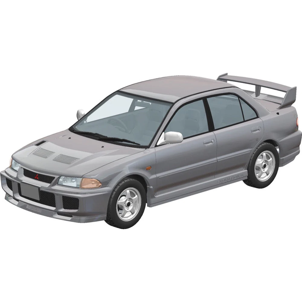 Aoshima 006781 1/24 Snap CE9A Lancer Gsr Evolution III 1995 Queens Silver - Image 2