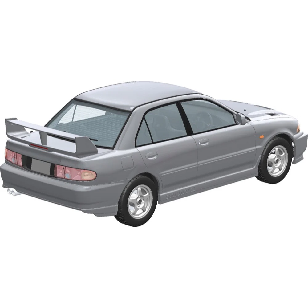 Aoshima 006781 1/24 Snap CE9A Lancer Gsr Evolution III 1995 Queens Silver - Image 3