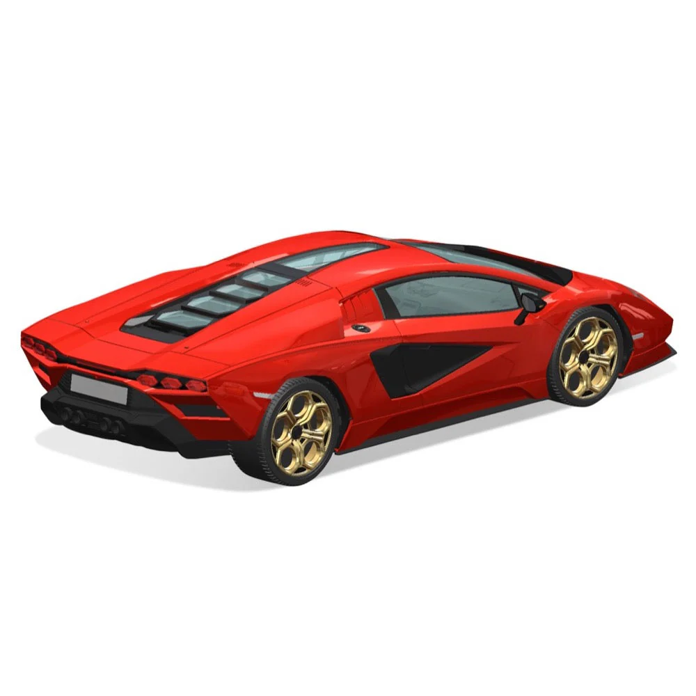 Aoshima 06540 1/32 Lamborghini Countach LPI 800-4 Red Snap Kit - Image 2