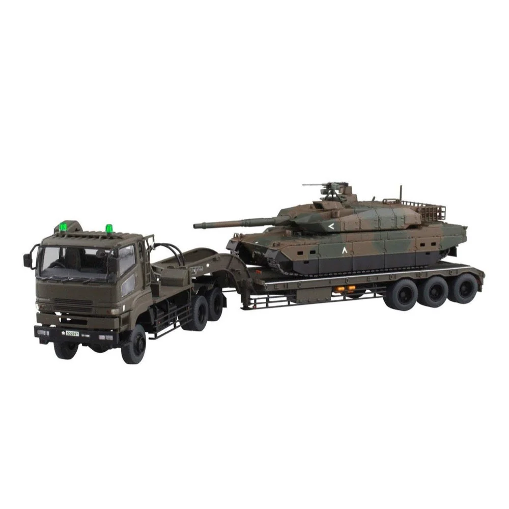 Aoshima A005432 1/72 Type10 MBT and Heavy Semi Trailer - Image 2