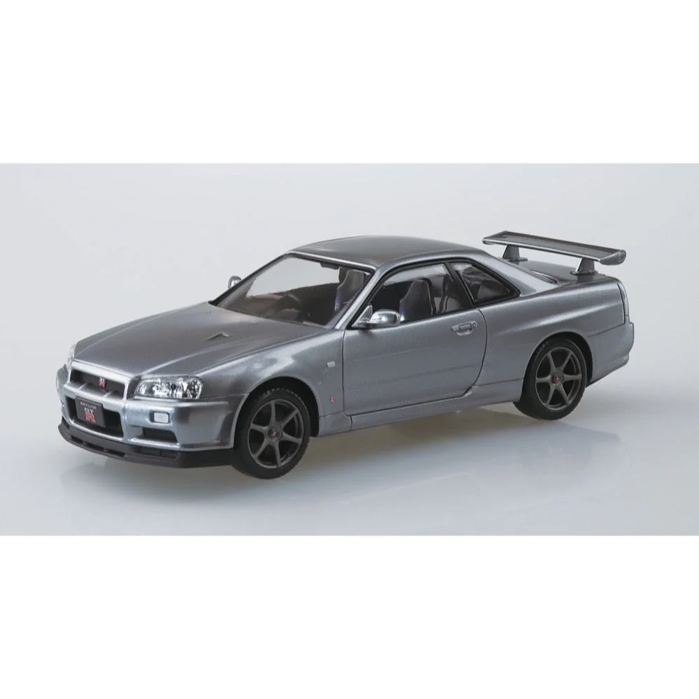 Aoshima A006254 1/32 Nissan R34 Skyline Gt-R Nur Sparkling Silver - Image 2