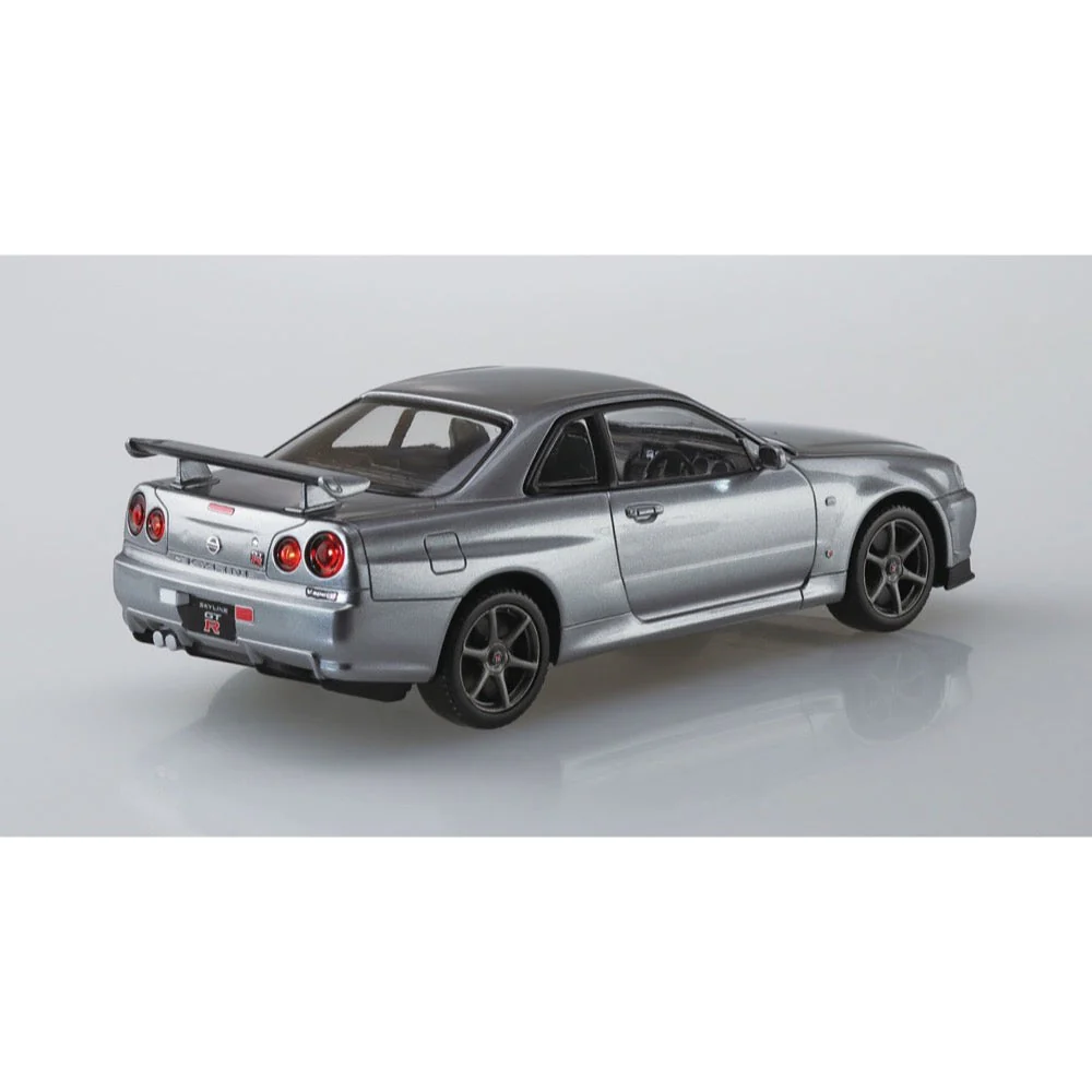Aoshima A006254 1/32 Nissan R34 Skyline Gt-R Nur Sparkling Silver - Image 3