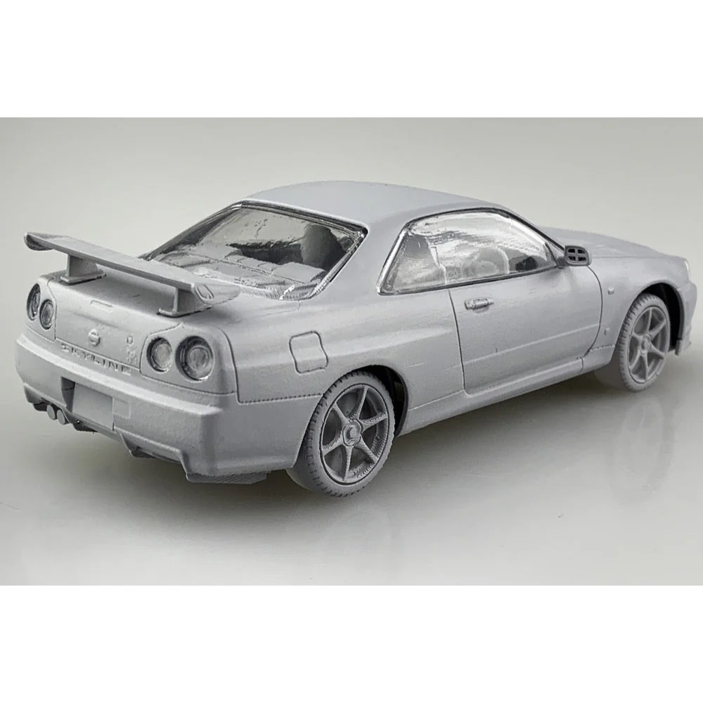 Aoshima A006254 1/32 Nissan R34 Skyline Gt-R Nur Sparkling Silver - Image 6