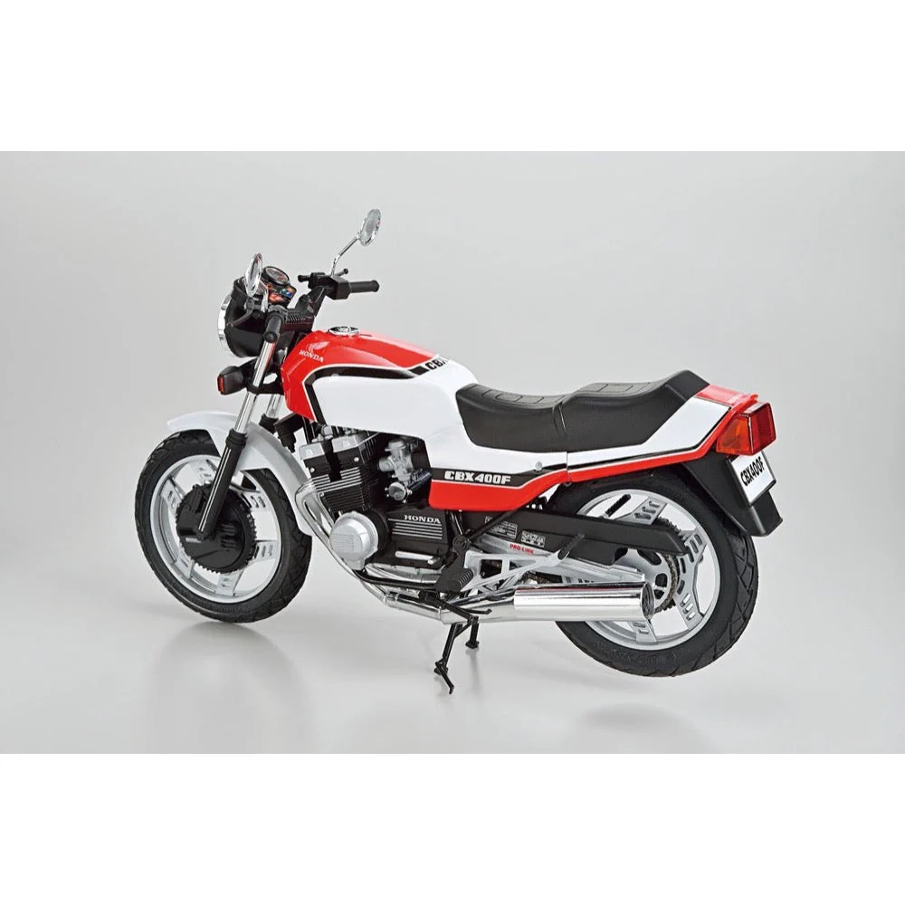 Aoshima A006375 1/12 Honda NC07 CBX400F Candy Pearl Maui Red/Pearl Shell White 1981 - Image 3