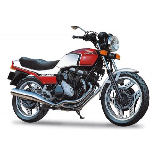 Aoshima A006375 1/12 Honda NC07 CBX400F Candy Pearl Maui Red/Pearl Shell White 1981 - Image 4