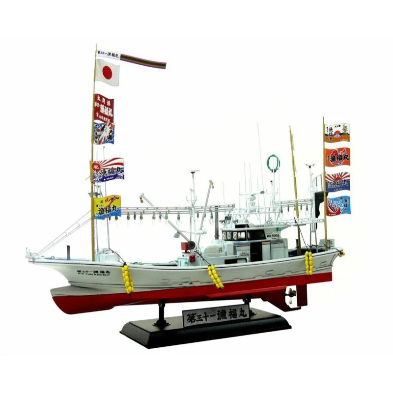 Aoshima A004993 1/64 Oomas Tuna Fishing Boat Ryoufuku Maru No.31 Full Hull Model - Image 2