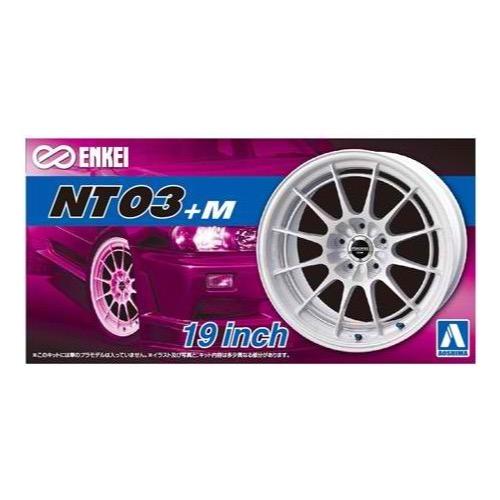 Aoshima A005392 1/24 Enkei NT03 and M Wheels and Tyres Set 19inch