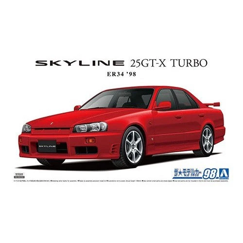 Aoshima A005750 1/24 Nissan ER34 Skyline 25Gt-X Turbo 1998 - Image 10