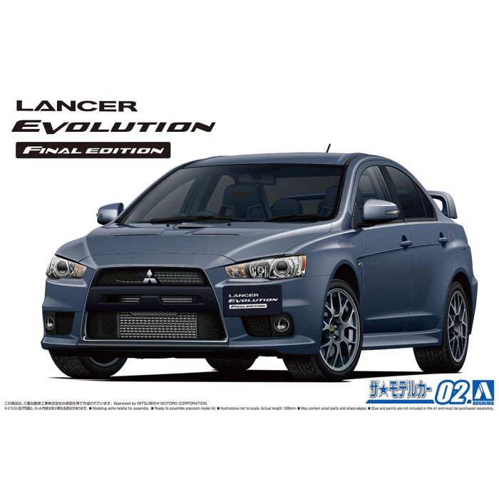 Aoshima A005795 1/24 Mitsubishi Lancer Evolution X CZ4A Final Edition 2015