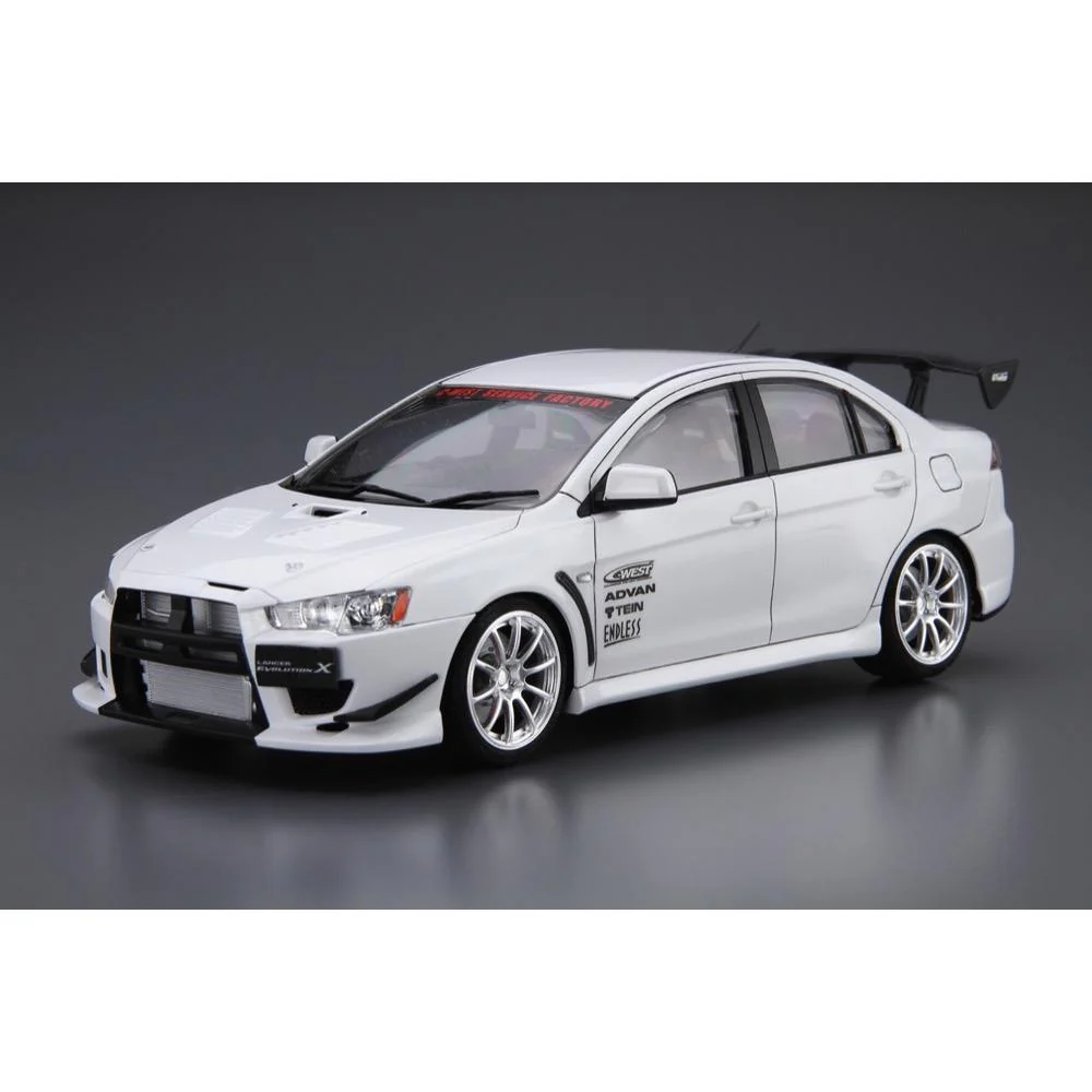 Aoshima A005897 1/24 Mitsubishi Lancer Evolution X C-West CZ4A 2007 - Image 2