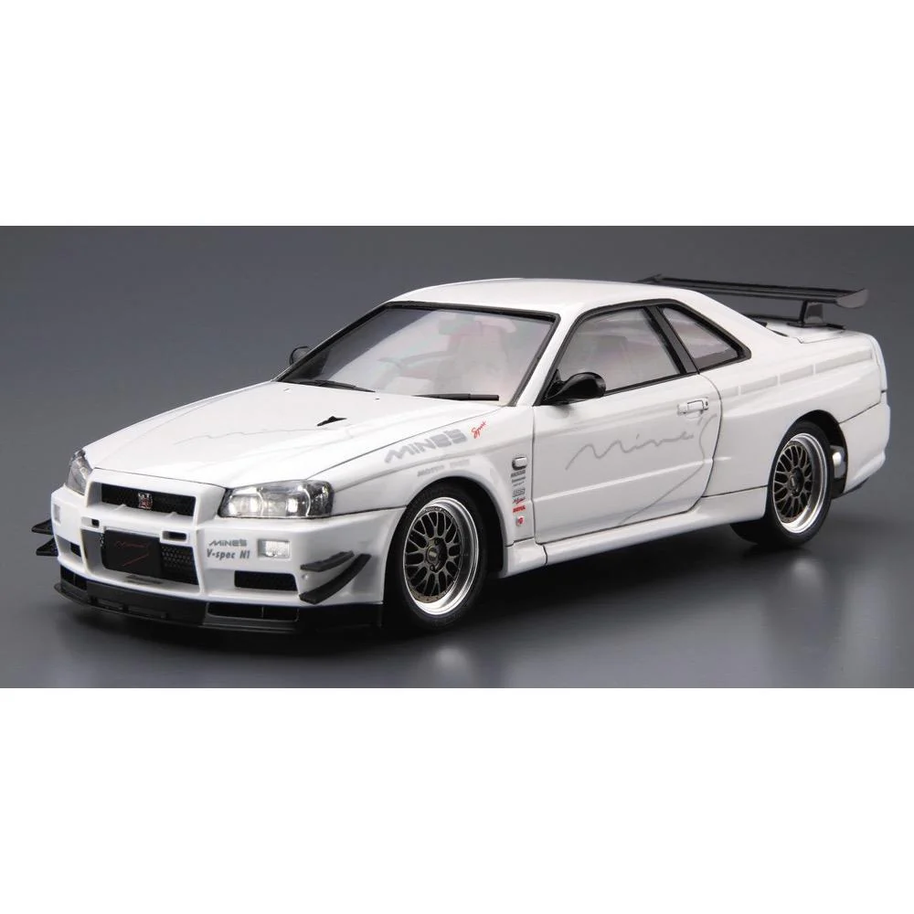 Aoshima A005986 1/24 Mines BNR34 Skyline GT-R 2002 Nissan - Image 2