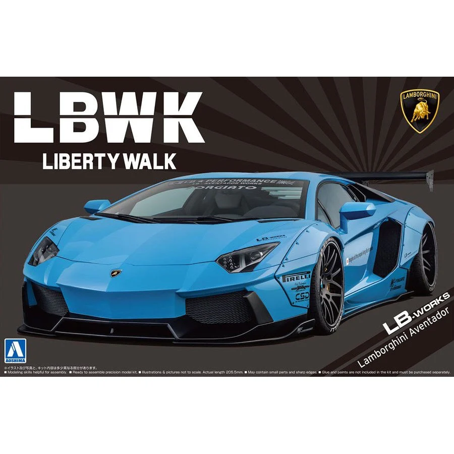 Aoshima A005989 1/24 LB Works Lamborghini Aventador Version 1