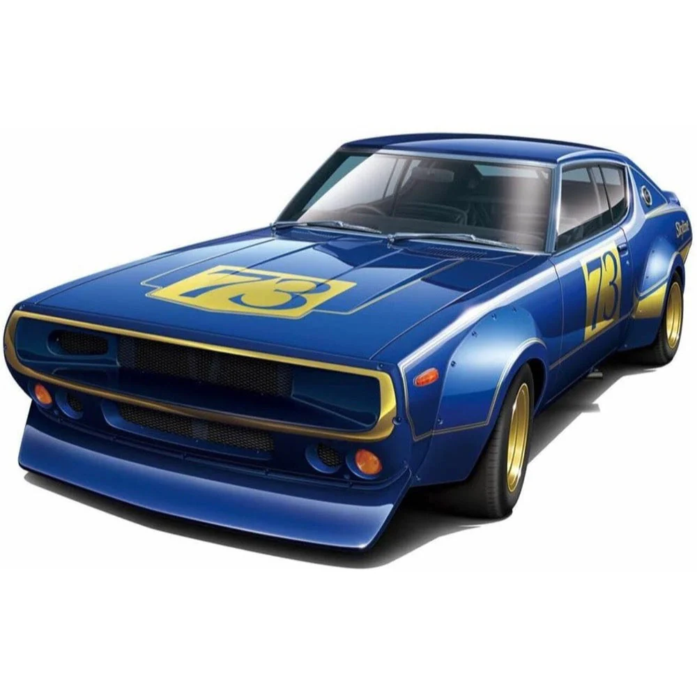 Aoshima A006104 1/24 Nissan KPGC110 Skyline 2000 GTR Racing #73 - Image 2
